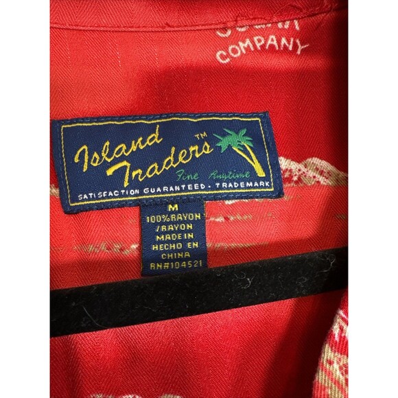 vtg Island Traders Caribe Sugar Company Hawaiian Shirt Women’s Size Medium - Picture 3 of 4